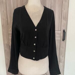 NWT Madewell Rosalind top size small black